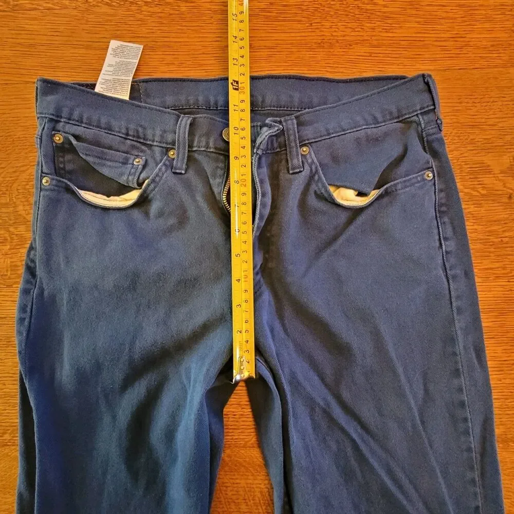 Levi's 514 Straight Jeans Blue Regular Fit Denim Pockets Men's Classic Style